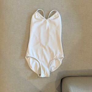 Eleve Hannah White Leotard - Child Large